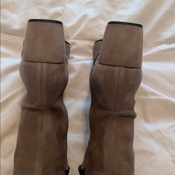 Prada Suede Metal Heel Over the Knee Boot - Picture 5 of 8